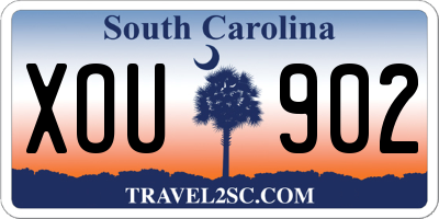 SC license plate XOU902