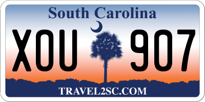 SC license plate XOU907
