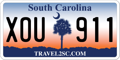 SC license plate XOU911