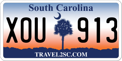 SC license plate XOU913