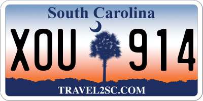 SC license plate XOU914