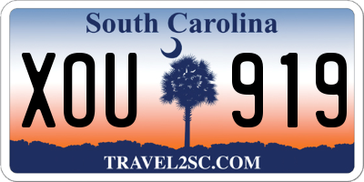 SC license plate XOU919