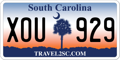 SC license plate XOU929