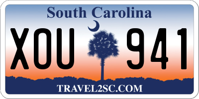 SC license plate XOU941