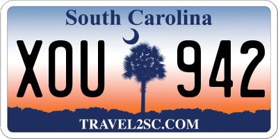 SC license plate XOU942