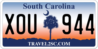 SC license plate XOU944