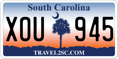 SC license plate XOU945