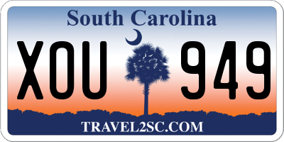 SC license plate XOU949
