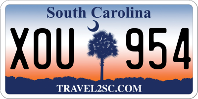 SC license plate XOU954