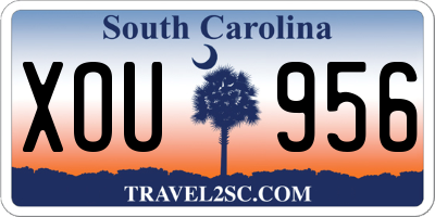 SC license plate XOU956
