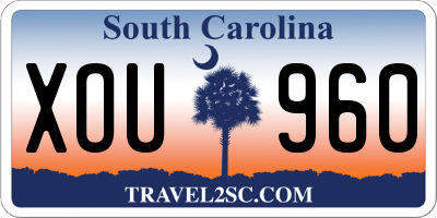 SC license plate XOU960