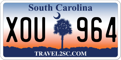 SC license plate XOU964