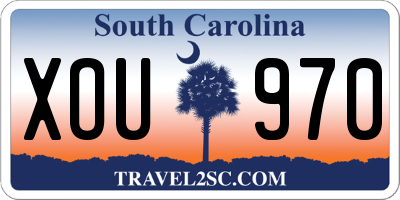 SC license plate XOU970