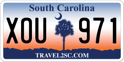 SC license plate XOU971