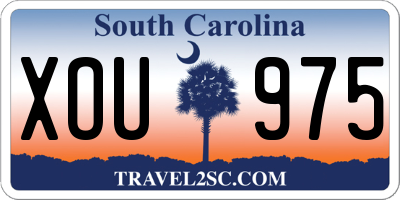 SC license plate XOU975