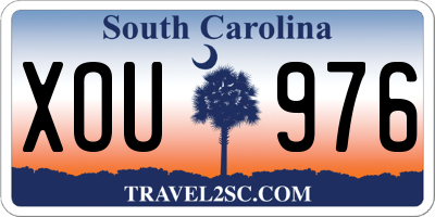 SC license plate XOU976