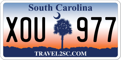 SC license plate XOU977