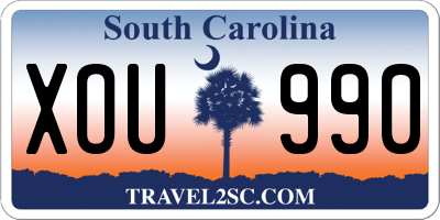 SC license plate XOU990