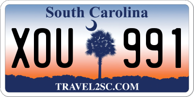 SC license plate XOU991