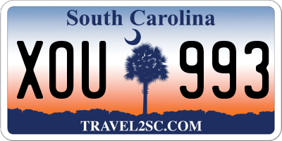 SC license plate XOU993