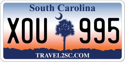 SC license plate XOU995