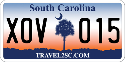 SC license plate XOV015