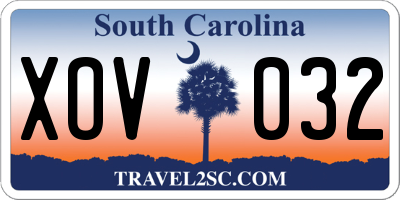 SC license plate XOV032