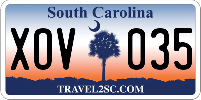 SC license plate XOV035
