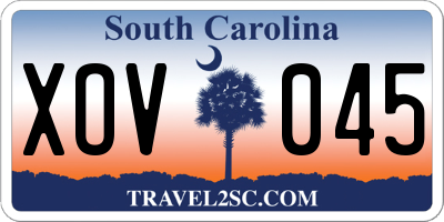 SC license plate XOV045