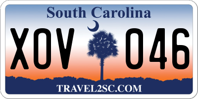 SC license plate XOV046