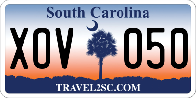 SC license plate XOV050