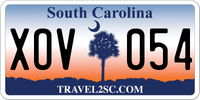 SC license plate XOV054
