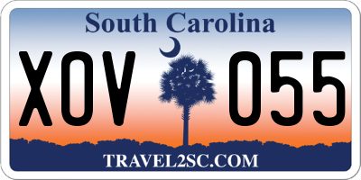 SC license plate XOV055