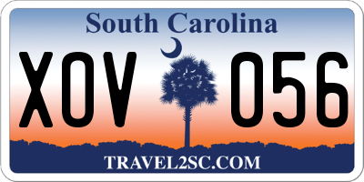 SC license plate XOV056