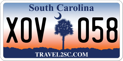 SC license plate XOV058