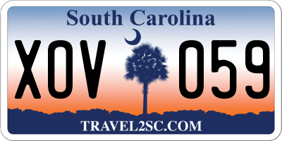 SC license plate XOV059