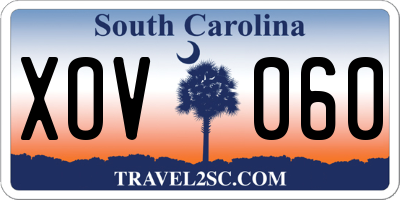 SC license plate XOV060