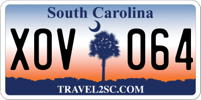 SC license plate XOV064