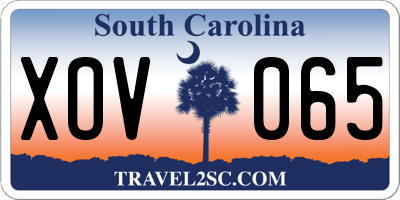 SC license plate XOV065
