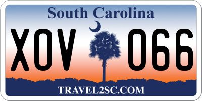 SC license plate XOV066