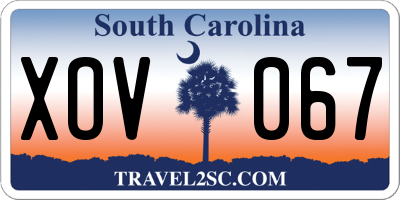 SC license plate XOV067