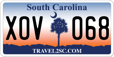SC license plate XOV068