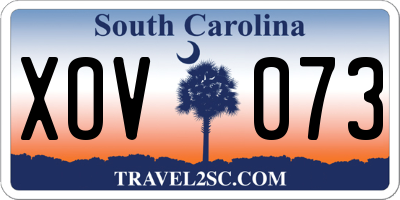 SC license plate XOV073