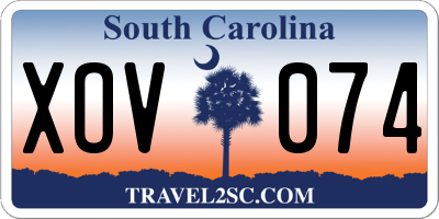 SC license plate XOV074
