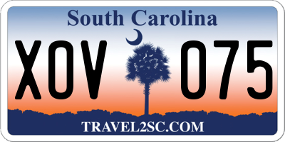 SC license plate XOV075