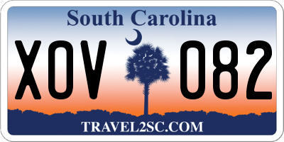 SC license plate XOV082