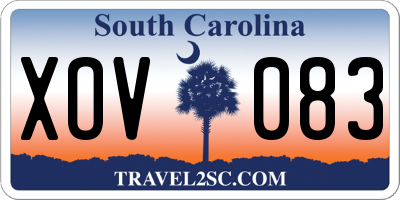 SC license plate XOV083