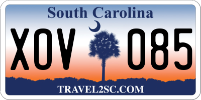 SC license plate XOV085