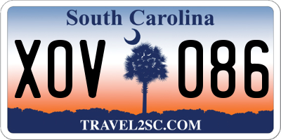 SC license plate XOV086