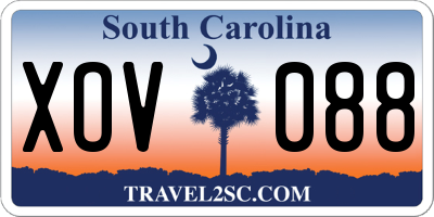 SC license plate XOV088